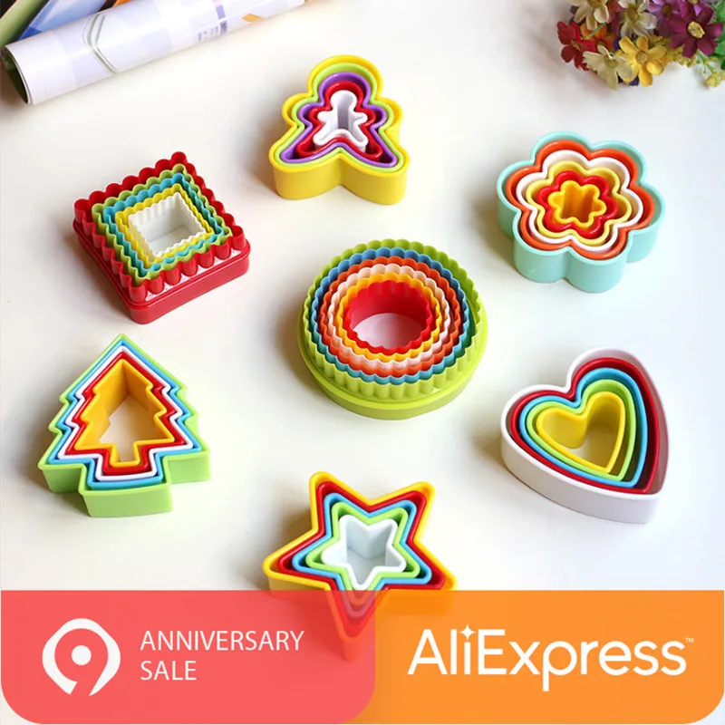 

Cookie Cutters Cute Animal Candy Shape Biscuit Moulds DIY Fondant Pastry Decorating Baking Tools Gingerbread Man Biscuit Moulds