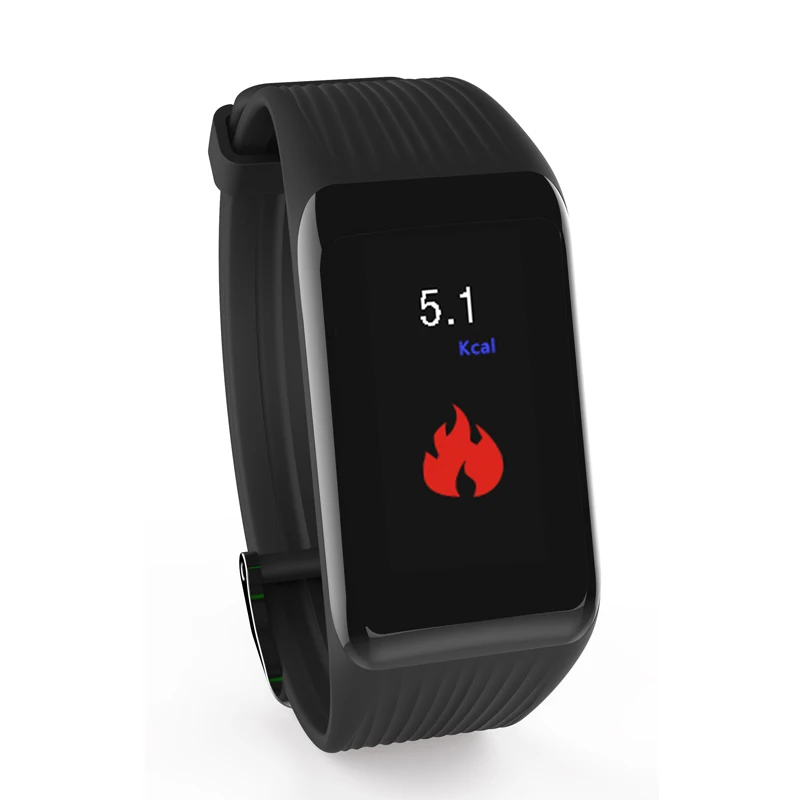 Fitness Tracker Band K1 plus Smart Bracelet Real-time Heart Rate Monitor Color LCD Touch Screen PK Miband for iPhone 8 X  