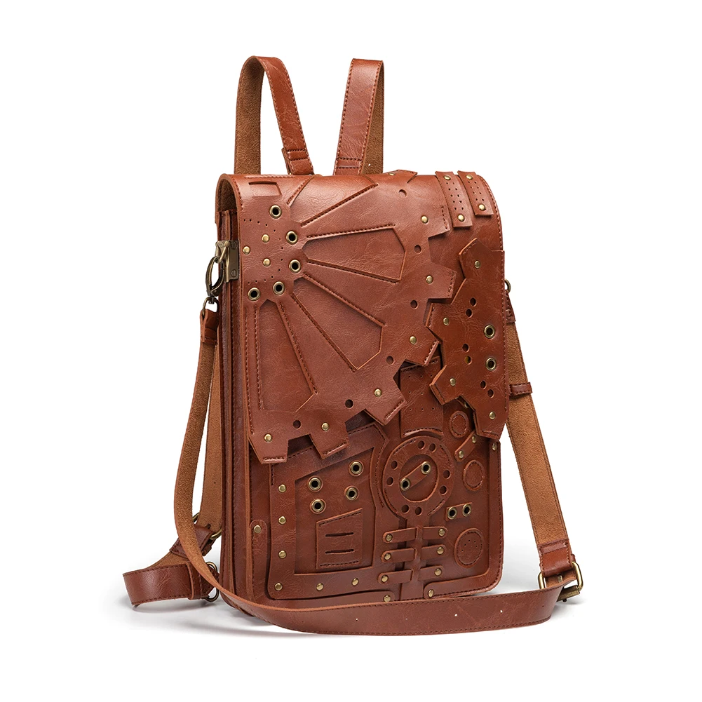 GearDuke, винтажная сумка на плечо, женский рюкзак, стимпанк, рюкзаки для школы, подростков, девочек, с заклепками, повседневный рюкзак, рюкзак для путешествий