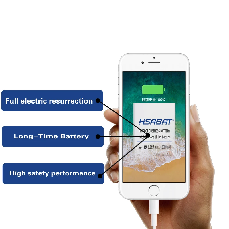 HSABAT новая настоящая Ёмкость аккумулятор нулевого цикла для iphone 5, 7, 8, 5S 5C 6 6S(для iphone 6 6S 7 8 Plus) из искусственной кожи для iphone 3GS 4 4S SE