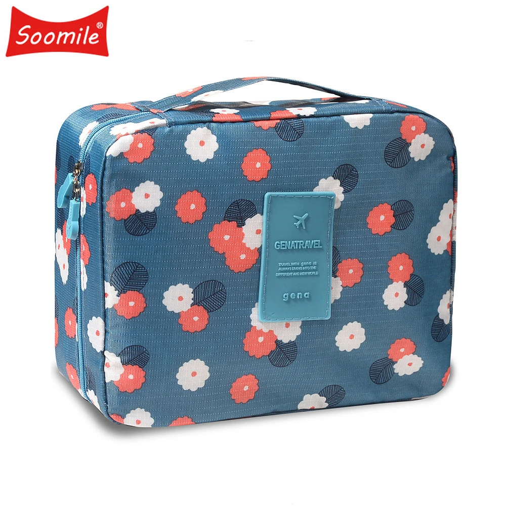 جديد الإناث قدرة كبيرة التجميل حقيبة الكورية حقيبة مستحضرات تجميل النساء حقيبة يد المحمولة المنظم للماء متعددة الوظائف السفر أكياس