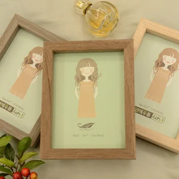 

Nordic Minimalism Wood Colors Picture Frames Creative Double-sided Specimen Photo Frame Desktop Decor 7 Inch Double-sided Frame