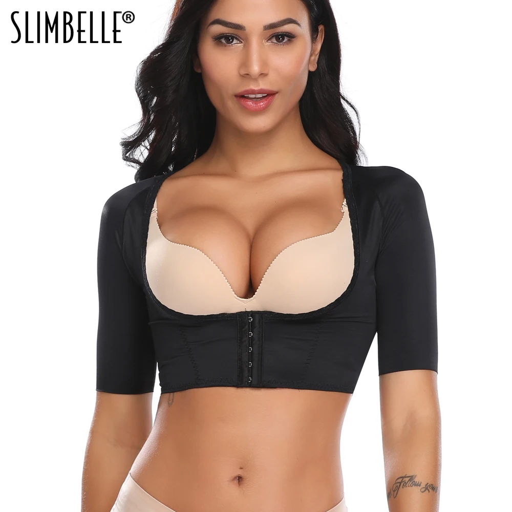 Women’s Shapewear Tops Wear Your Own Bra Short Sleeve Crop Top Arm Shapers