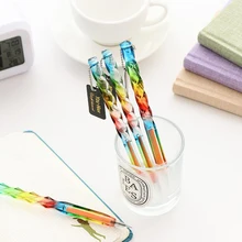 Criativo Colorido de cristal espiral caneta Gel cabeça Aprendendo a escrever artigos de papelaria Escritório caneta