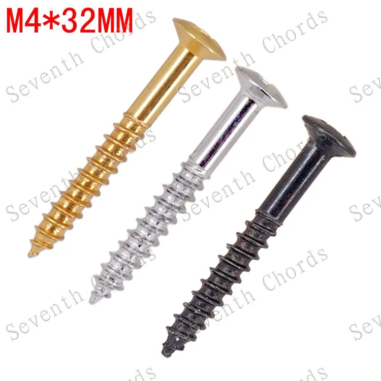 24Pcs Electric Guitar Bass Bridge Mount Screw/Guitar Strap Lock Mount