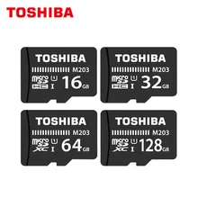 TOSHIBA флэш-карты M203 100 МБ/с. микро SD карты UHS-I 16 Гб оперативной памяти, 32 Гб встроенной памяти SDHC 64 Гб 128 ГБ SDXC U1 C10 полный карта HD TF для Android