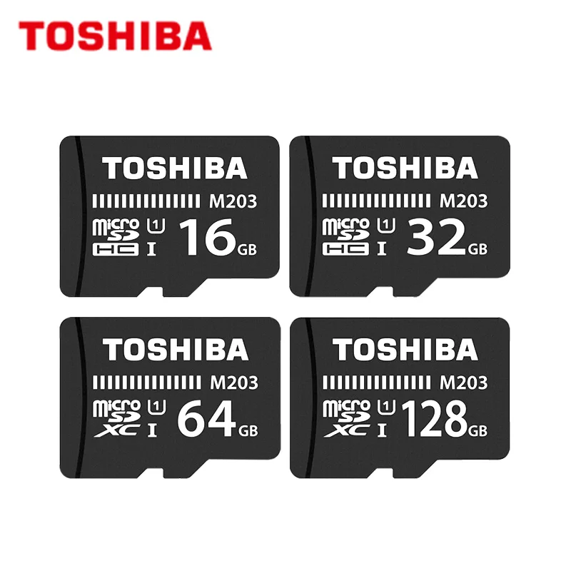 Оригинальный TOSHIBA флэш-карты M203 100 МБ/с. микро SD карты UHS-I 16 Гб оперативной памяти, 32 Гб встроенной памяти SDHC 64 Гб 128 ГБ SDXC U1 C10 полный карта HD TF