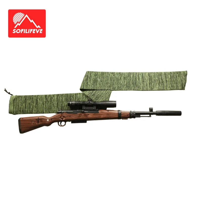 

54 Inch Knitted Gun Sock Polyester Rifle Shotgun Pistol Dust Protection Cover Bag Sleeve Holster Hunt Gun Cover Protector