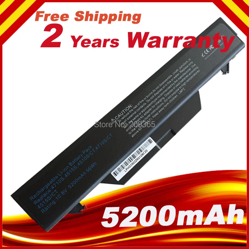 

10.8V Laptop Battery For HP ProBook 4510s 4510s/CT 4515s 4515s/CT 4710s 4710s/CT ZZ06 NBP6A156 NBP6A156B1 NBP8A157B1