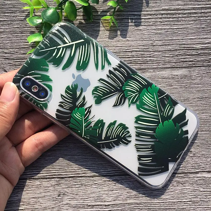 Мягкий чехол для телефона iPhone X 7 Plus Силиконовые Роза Фрукты животных Еда iPhoneX 8 Shell