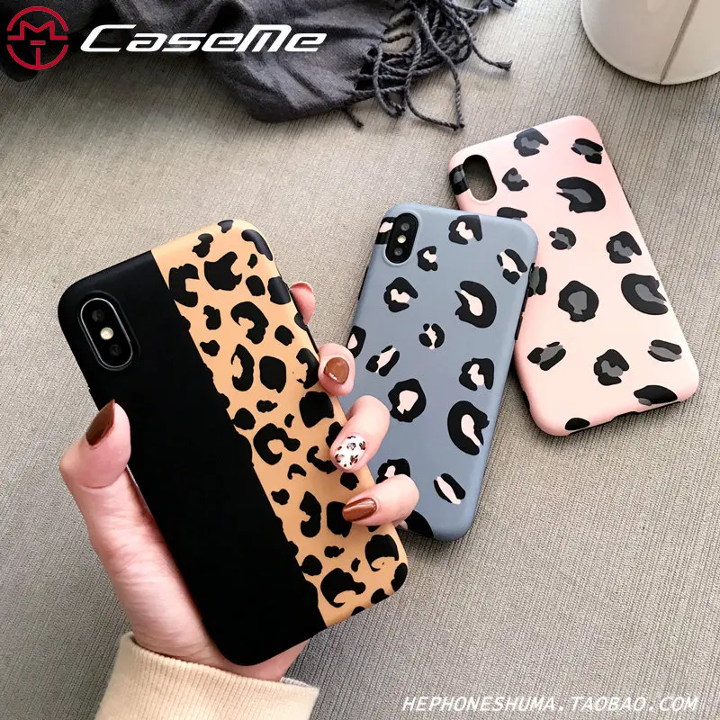 CaseMe Fashion Leopard Print Phone Case For iPhone XS Max XR Leopard 3D IMD Soft TPU Colorful