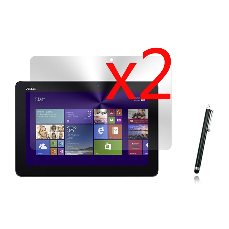 2x films + cloth +1x Stylus LCD Clear Screen Protector Transparent Film Guards For Asus Transformer Book T200 T200T T200TA | Компьютеры и