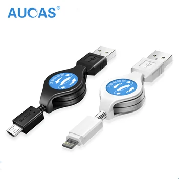 

Aucas high quality Telescopic charge charging cable usb phone cable Fast Charging USB Charger Cable for Samsung Galaxy S9 S8
