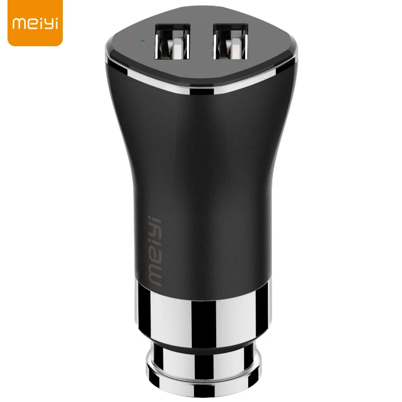 MEIYI شاحن سيارة 5 فولت 4.8A ماكس 2-ميناء USB سريع محول للشحن المعادن البسيطة USB سيارة-شاحن آيفون 7 6 ثانية 6 لسامسونج اللوحي