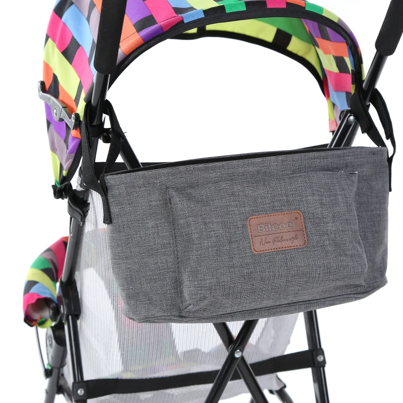 stroller organiser stroller bag hanging basket baby storage bag stroller accessories diaper bag backpack linen high quality Baby Strollers comfotable