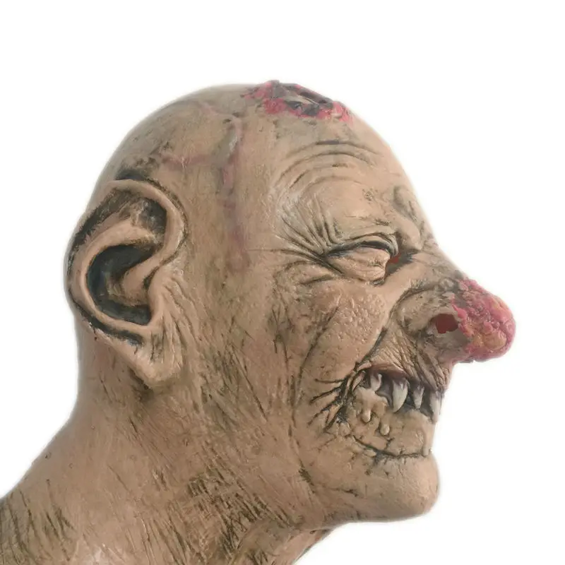 Ужас зомби латексная маска Реалистичная страшная кровавая голова резиновые маски полное лицо Хэллоуин Masqueradde Косплей-реквизиты для вечеринки взрослых Размер