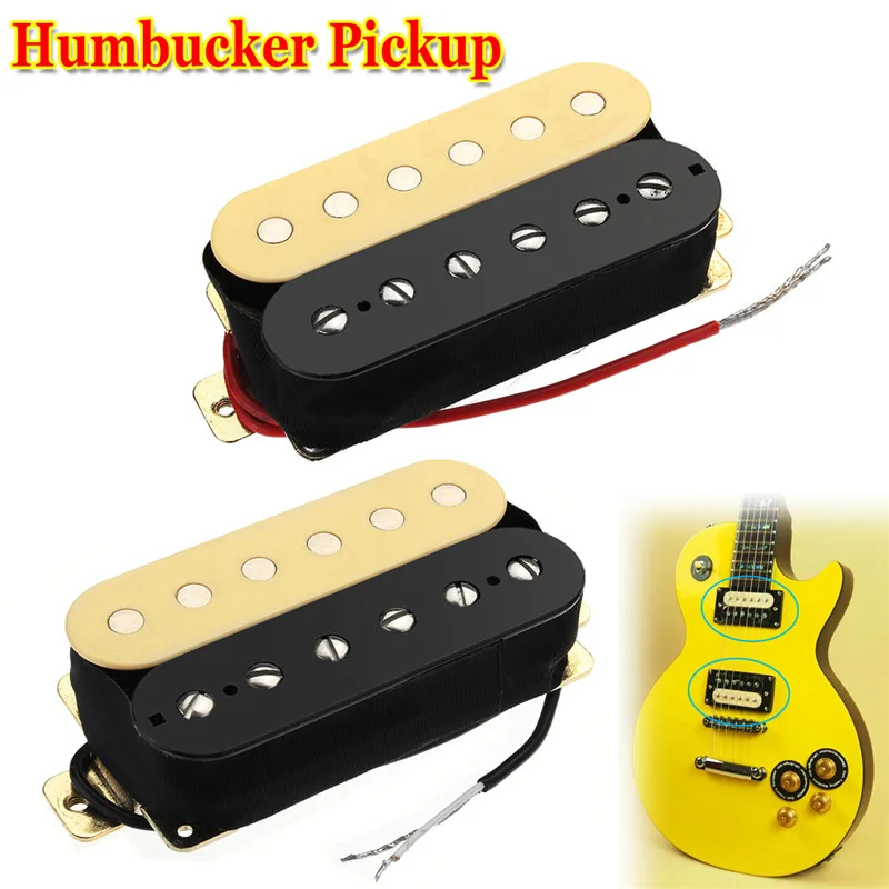 2Pcs Lot Alnico 5 Electric Guitar Double Coil Pickups Humbucker Neck Bridge Pickup Replacement Fits For