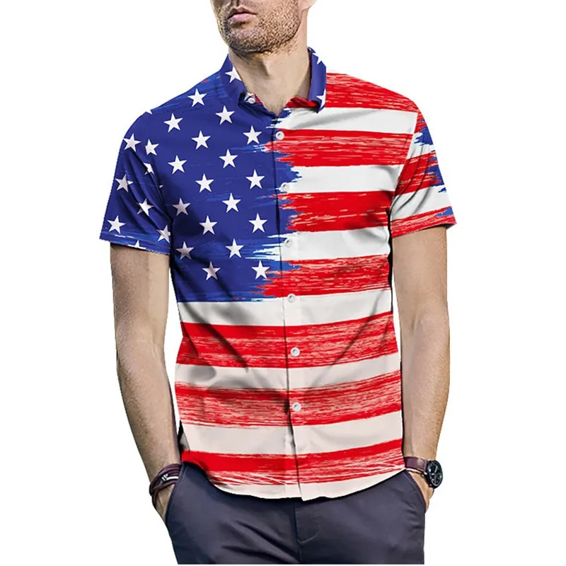 men shirt 15 Европейские Размеры Летняя мужская рубашка короткий рукав Винтаж печатных пляжное гавайская рубашка Повседневные платья брендовая одежда рубашка Homme - Цвет: men shirt 15