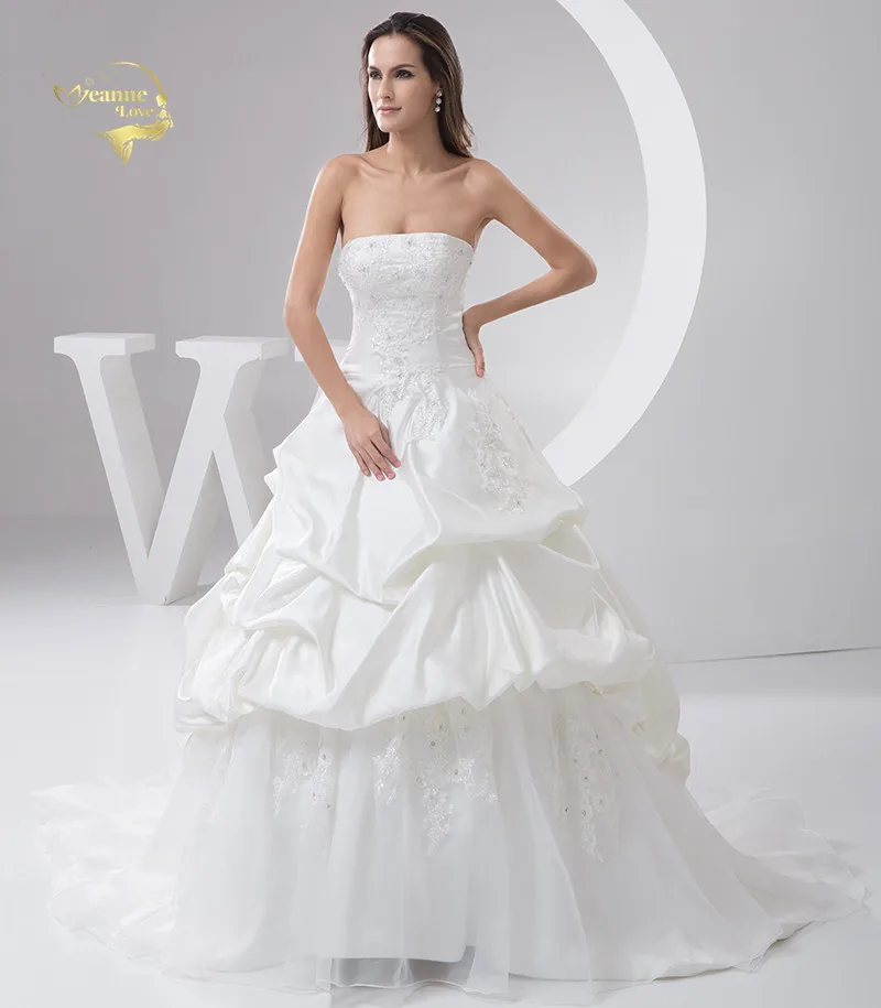 ruffled ball gowns