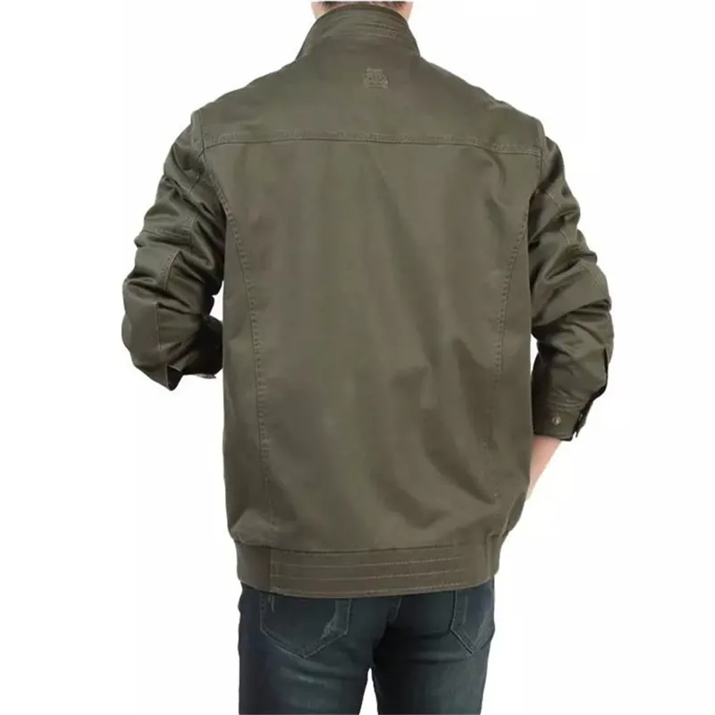The Brand Autumn Spring Casual Mens Coats Cotton Outdoors Military Army Green Jacket Men Plus Size M L XL XXL XXXL A0026|green jacket men|army green
