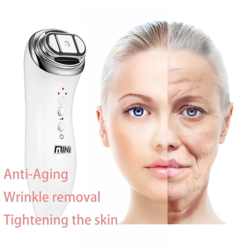 Household portable MINI HIFU LED RF Ultrasound Skin Care Beauty