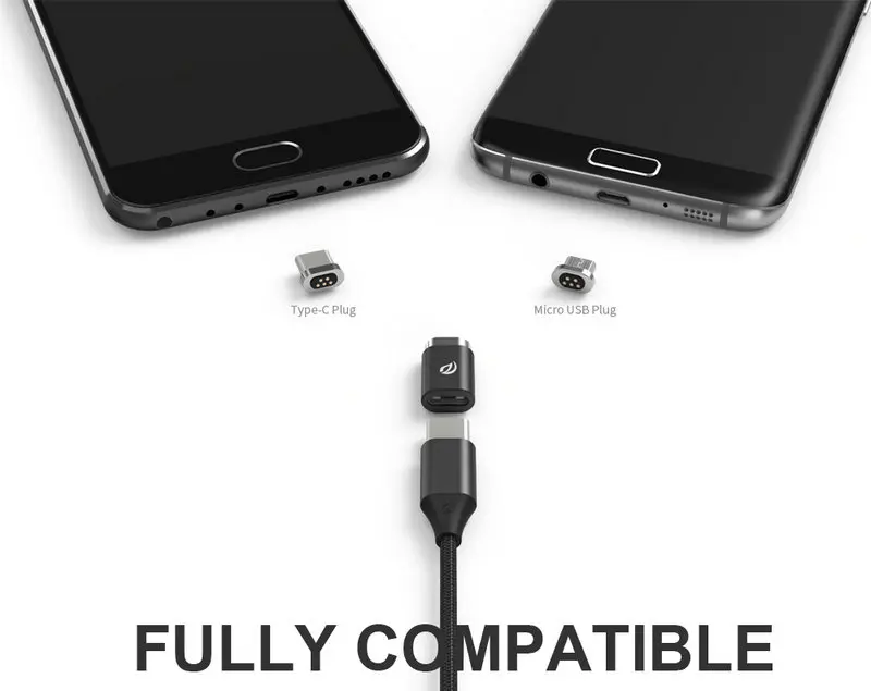 WSKEN Magnetic Micro USB Connector Plug  to Type C cable Adapter (6)