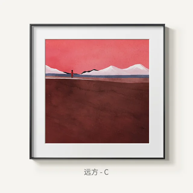 Abstract Landscape Canvas Poster Modern Mountain Painting Print Scandinavian Wall Art Picture For Living Room Nordic Home Decor C