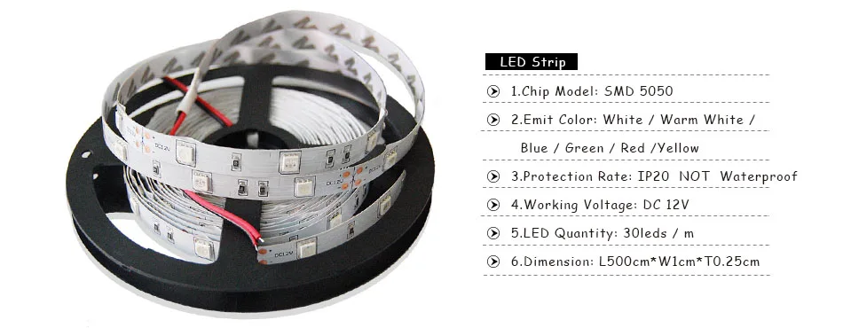 Hot 5M LED strip 5050 Non-waterproof 30LEDM DC12V Flexible LED Light Strip Warm Cool White 150 Led Ribbon Home Decoration Lamp (5)