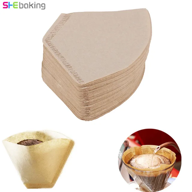 Special Offers Shebaking 100 pcs/set Wooden Original Hand Drip Paper Coffee Filter Strainer Cups Espresso Coffee Tea Infuser Packs Bag Bar Tool Special Offers Shebaking 100 pcs/set Wooden Original Hand Drip Paper Coffee Filter Strainer Cups Espresso Coffee Tea Infuser Packs Bag Bar Tool