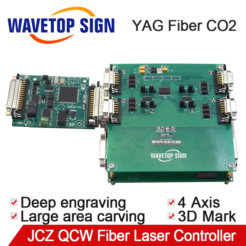 

JCZ QCW Laser Controller DLC2-M4-2D+DLC-QCW-24V+Software EZCAD V3.0 IPG SPI 100W with RS232 Port Support Fiber YAG CO2 Laser