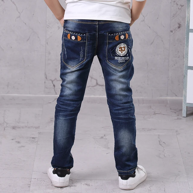Baby Boys Jeans Pants Fashion Boys Jeans For Spring Fall Children's Denim Trousers Kids Boys Blue Color Designed Kids Boy Pants 6