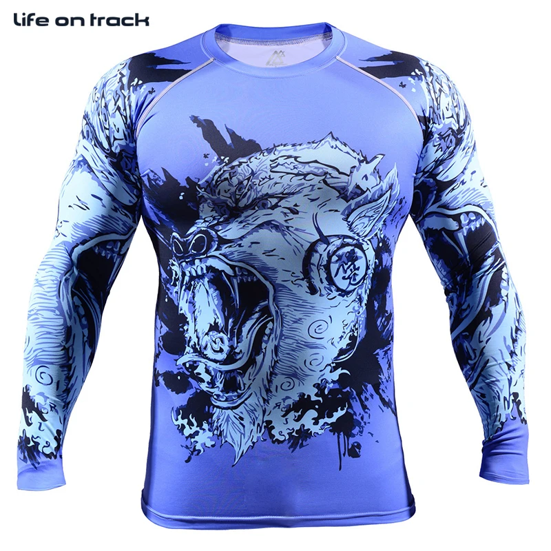 

Life On Track Cycling Jerseys Sports Series Men's Compression Training Base Layer Tights Bodybuilding Full Print T-shirts