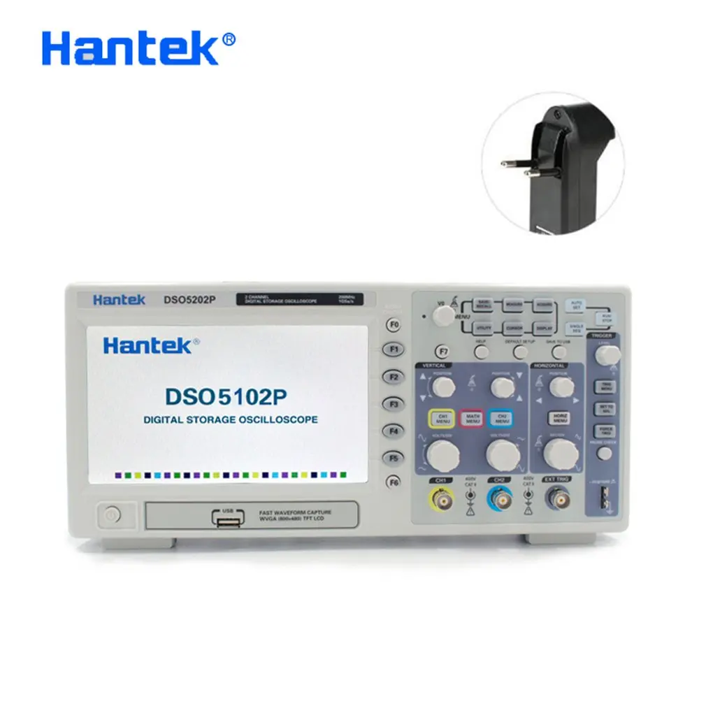 

Hantek Digital Oscilloscope Portable 100MHz/200MHz 2Channels 1GSa/s Record Length 40K USB Osciloscopio Handheld Oscilloscopes