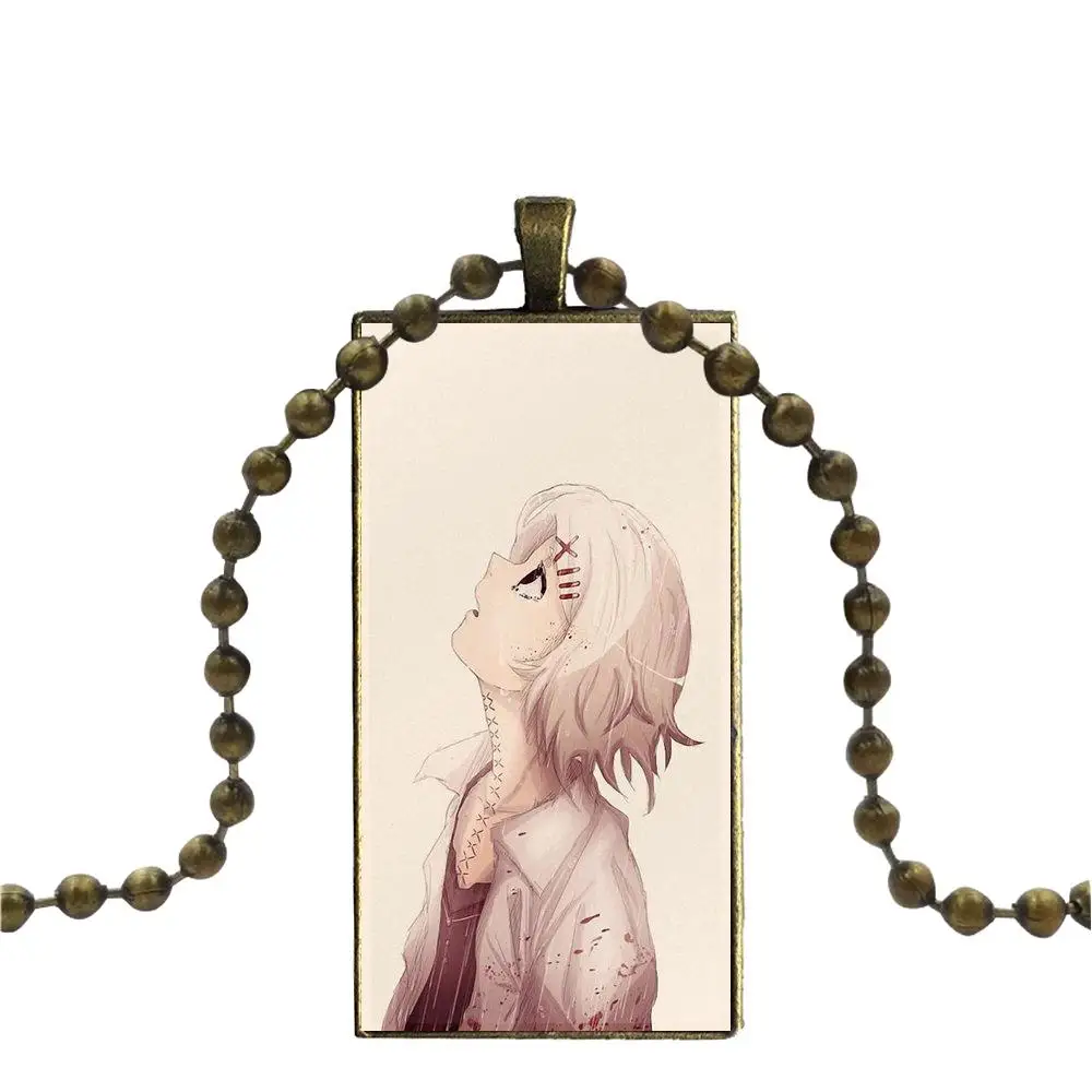 Японское аниме Juzo Suzuya Tokyo Ghouls стеклянный кулон ожерелье ручной работы полукулон