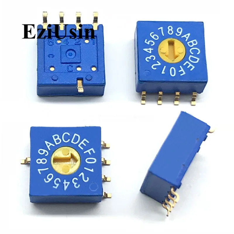 0-9 10 поворотное кодирование переключатель DIP 5 контактов 8421C 4:1 PCB Переключение 5p 0-F