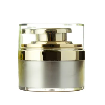 

Luxury Facial Cream Jars Gold 30G 50G Acrylic Cosmetic Airless Serum Lotion Pump Containers Makeup Case Refillable Bottle 50pcs