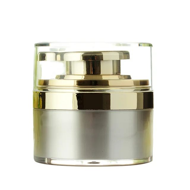 Luxury Facial Cream Jars Gold 30G 50G Acrylic Cosmetic Airless Serum