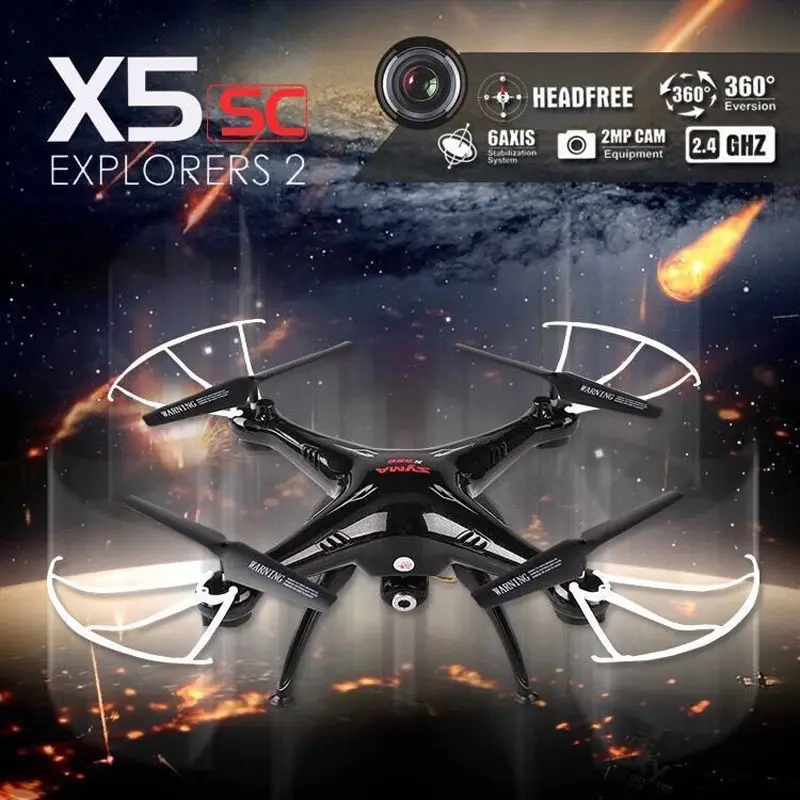 

Syma X5C Upgrade X5SC 2.4G 4CH 6-Axis Professional aerial RC Helicopter Quadcopter Toys Drone With 2Mp camera