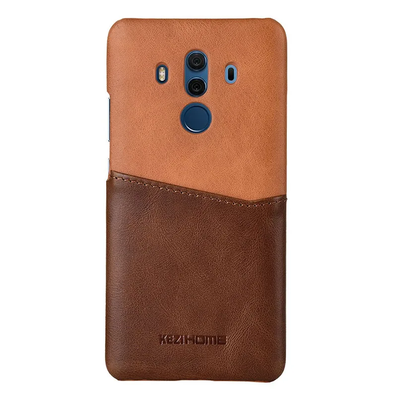 Чехол для huawei mate 10 Pro KEZiHOME, два цвета, натуральная кожа, твердая задняя крышка для huawei mate 10 Pro 6,0 ''с карманом для карт