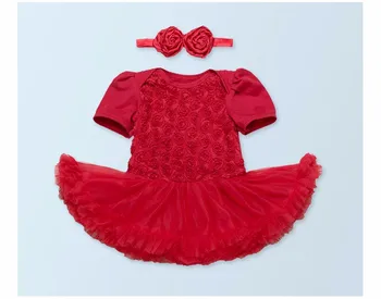 

DollMai Reborn baby dolls clothes red/pink/purple dress with headdress fit for 50-55cm newborn baby dolls dress girls dolls