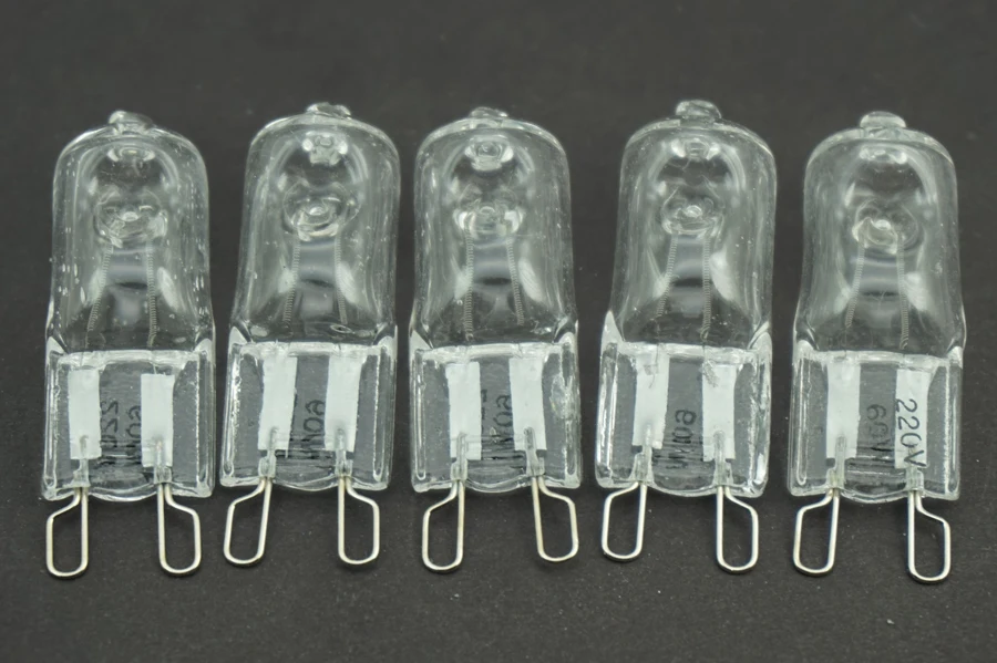 5 шт./лот G 9 Pin галогенная лампа 220 v Вольт 25 40 60 Вт JCD G9 Бесплатная доставка|5 pcs/lot|lot