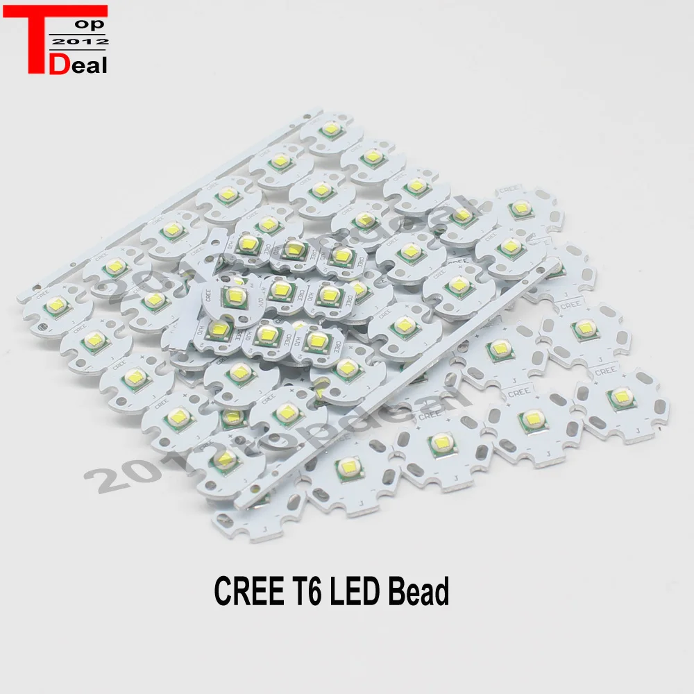 

10 PCS CREE XML LED XM-L T6 10W WHITE High Power LED Emitter with 12mm 14mm 16mm 20mm PCB for DIY