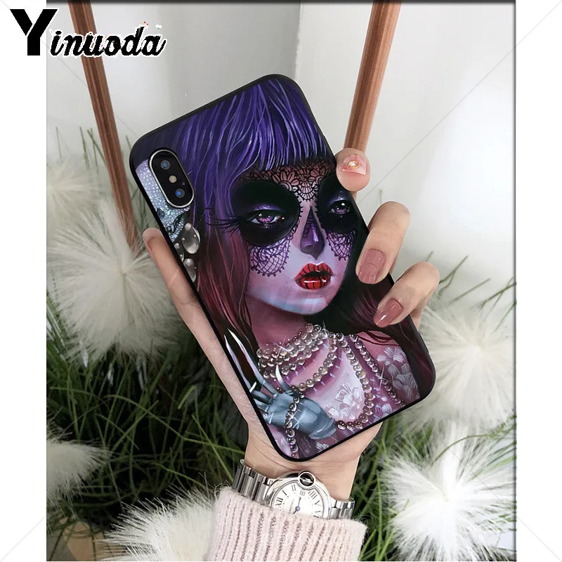 Catrina beautiful rose girl Skull Art
