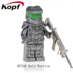 20 шт. оптовая продажа KF548 фигурки Halo Спартан Solider с настоящим металлическим оружием строительные блоки подарок Игрушка Дети KF6043