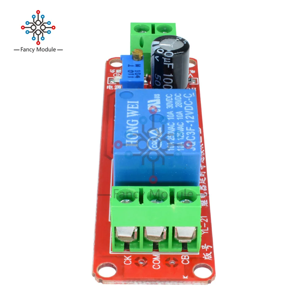 NE555 таймер Регулируемый Модуль реле задержки времени модуль DC 12 В реле задержки щит 0~ 10S