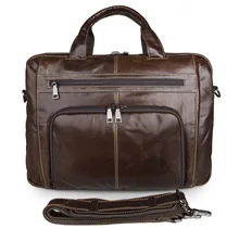 Hohe Qualität Echtes Leder herren Aktentaschen Für Business Laptop Handtaschen 7310C