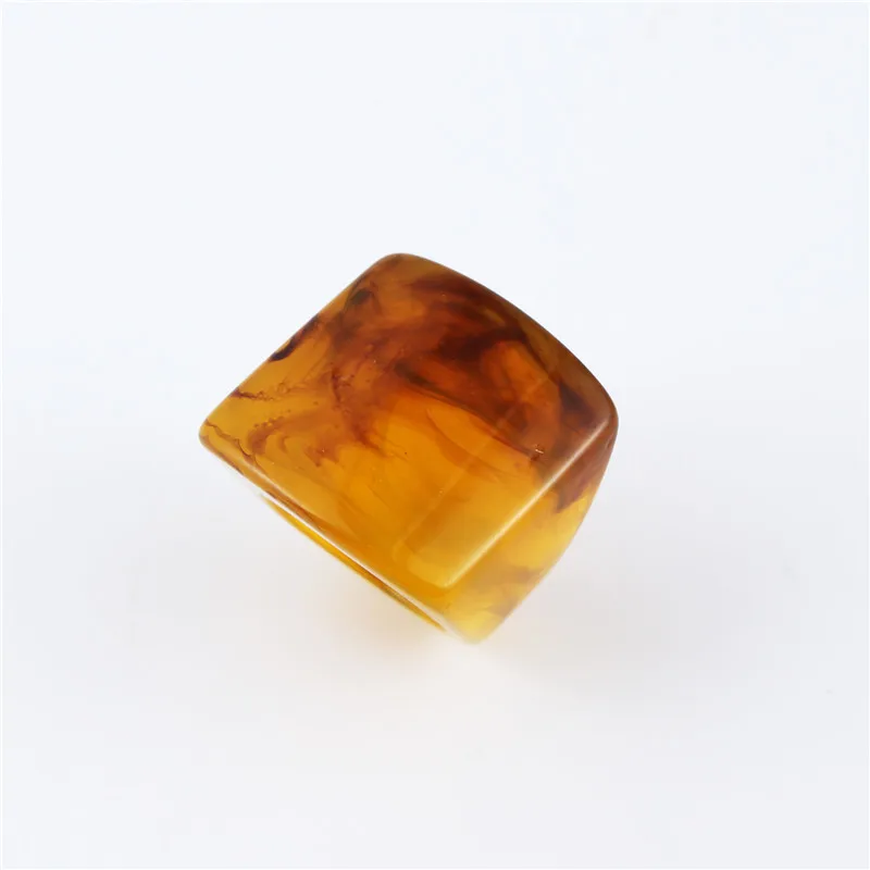 Dayoff European Unique Leopard Rings For Women Men Ring Jewelry Simple Smooth Handmade Rings Square Punk Bands R30