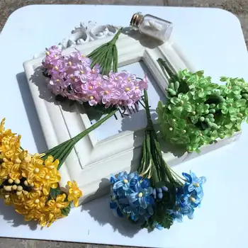 

12PCS plum fine handmade simulation flower high end wedding flower diy rosette accessories props