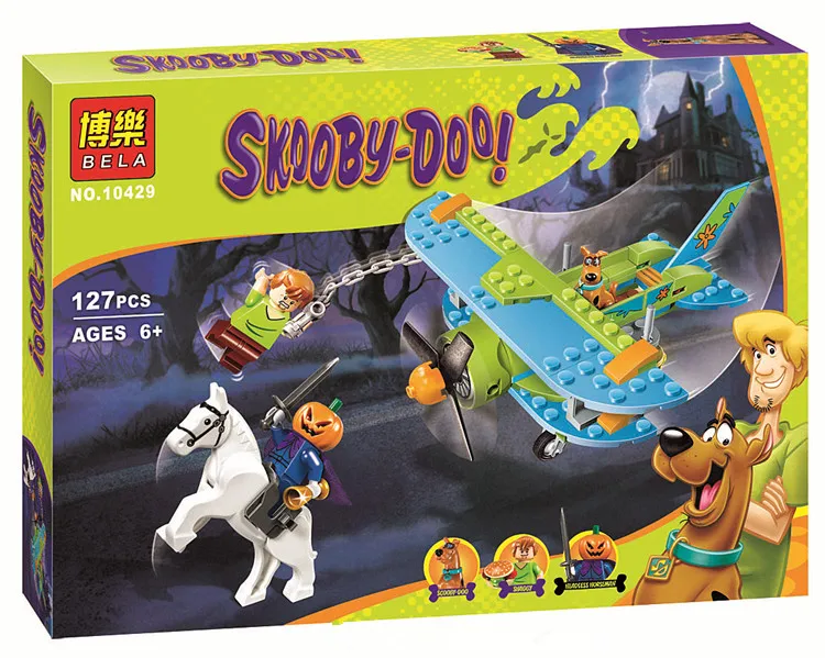 

Lepin BELA Scooby Doo Dog Mystery Plane Adventures Shaggy Headless Horseman Elwood Building Blocks Bricks Toys Compatible Legoe