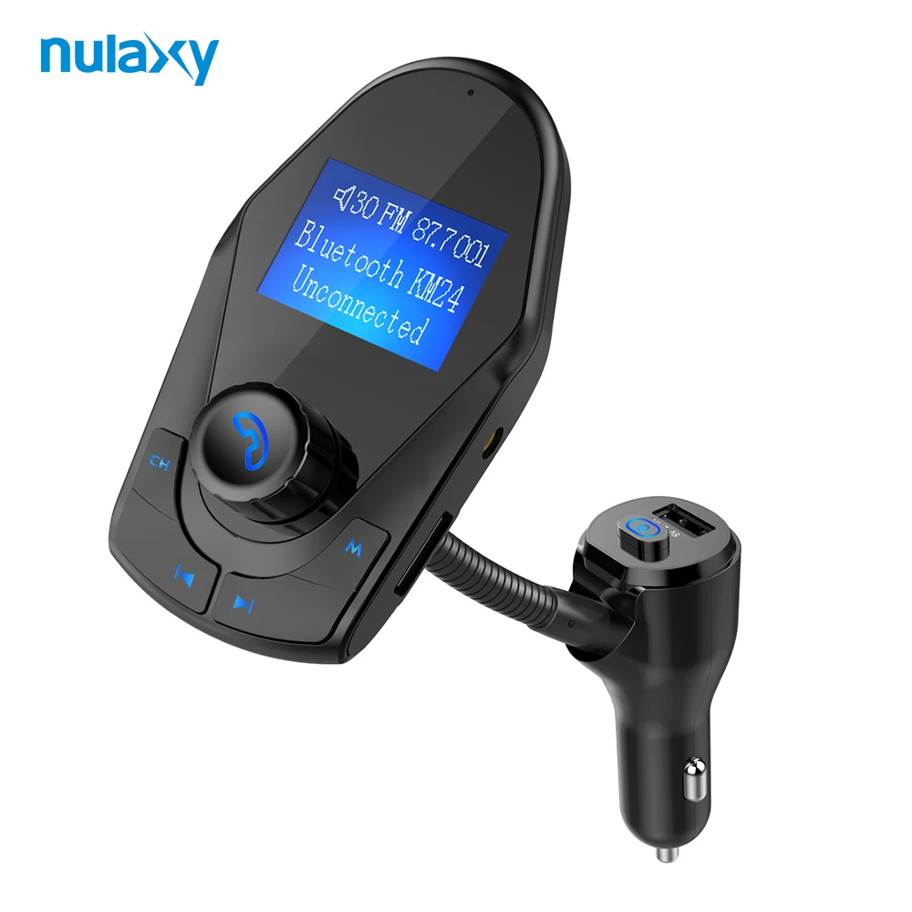 Nulaxy Bluetooth Car FM Transmitter MP3 Car Player Wireless Car Kit FM Modulator Dual USB Ports